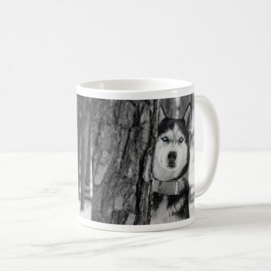 Mon bébé bleu yeux café Mug (Devant droit)