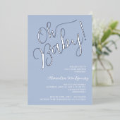 Mon bébé ! Boy Baby shower Blue Invitation (Debout devant)