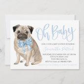 Mon bébé ! Cute Chien Blue Boy Shoy Invitation (Devant)