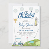Mon bébé ! Cute Golf Baby shower Party Invitation (Devant)