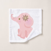 Mon bébé Eléphant rose (Gant de toilette)