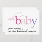 Mon bébé ! Faire-part de grossesse (Devant / Derrière)