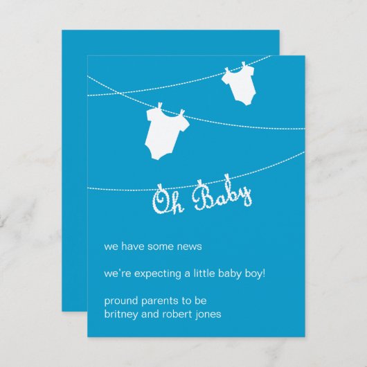 Mon bébé ! Faire-part de grossesse (Devant / Derrière)