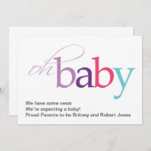 Mon bébé ! Faire-part de grossesse (Devant / Derrière)