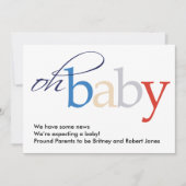 Mon bébé ! Faire-part de grossesse (Devant)