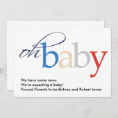 Mon bébé ! Faire-part de grossesse (Devant / Derrière)