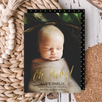 Mon bébé ! Faire-part de naissance Gold Faux