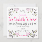 Mon bébé ! Faire-part de naissance Whimsical Sprin (Devant)