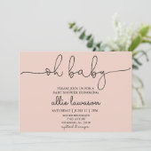 Mon bébé | Invitation Baby shower (Debout devant)