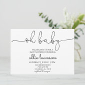 Mon bébé | Invitation Baby shower (Debout devant)