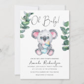 Mon bébé ! Invitation Baby shower de l'ours Koala (Devant)