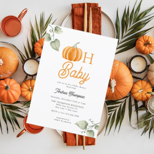 Mon bébé Invitation citrouille Baby shower