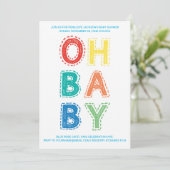 Mon bébé | Invitations de douche pour bébé | Coule (Debout devant)