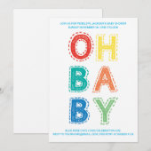Mon bébé | Invitations de douche pour bébé | Coule (Devant / Derrière)