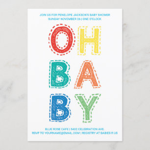 Mon bébé Invitations de douche pour bébé Coule