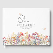 Mon bébé ! Livre d'invité fleur sauvage (Recto)