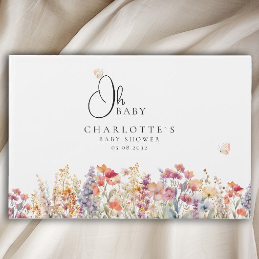 Mon bébé ! Livre d'invité fleur sauvage