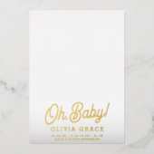 Mon bébé ! Script Gold Foil Faire-part de naissanc (Recto)