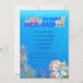 Mon bébé sirène, baby shower Invitation (Dos)