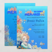 Mon bébé sirène, baby shower Invitation (Devant / Derrière)