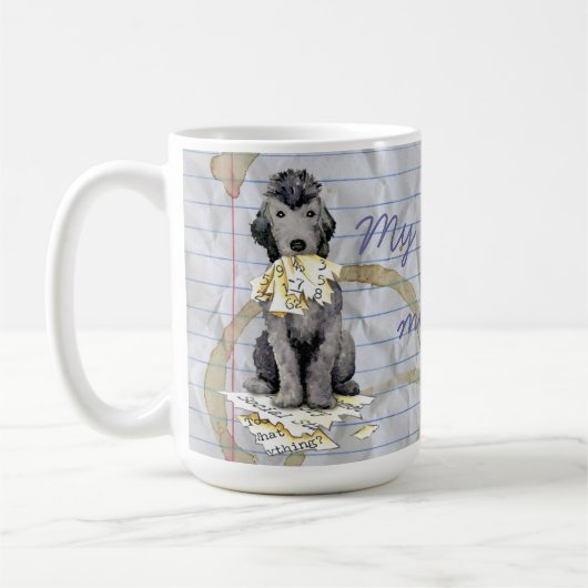 Mon Bedlington Mangé Mon plan de leçon Café Mug (Gauche)