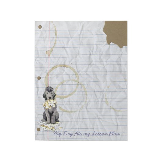 Mon Bedlington Terrier a mangé mon carnet de plan (Tourné)