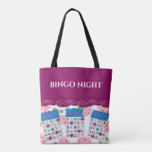 Mon Bingo Sac de nuit Cartes de Bingo Fleurs de pu (Dos)