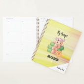 Mon budget mignon vache d'argent sur le marbre ave (Devant avec enveloppe)