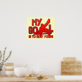 Mon but Poster de gardien de but de hockey (Cuisine)