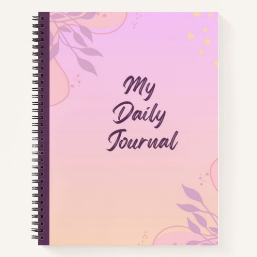 Mon cahier journalier à reliure spirale (Devant)