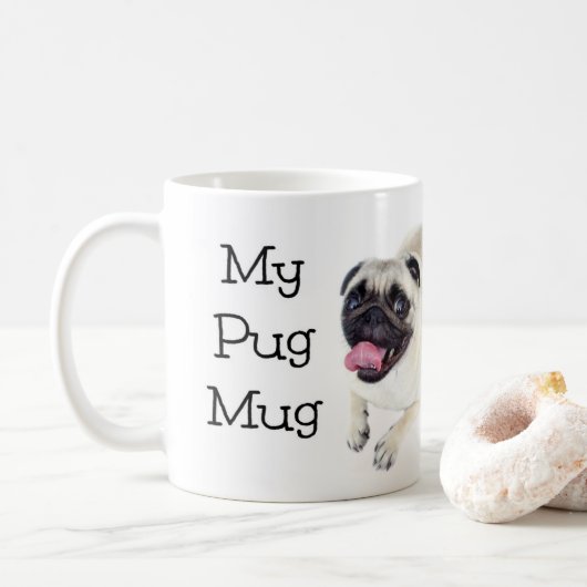 Mon Carlin Mug Cute Chien Mug (Avec donut)