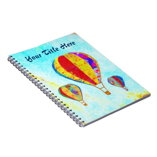 Mon carnet de notes à spirale de beaux ballons (Côté Droit)