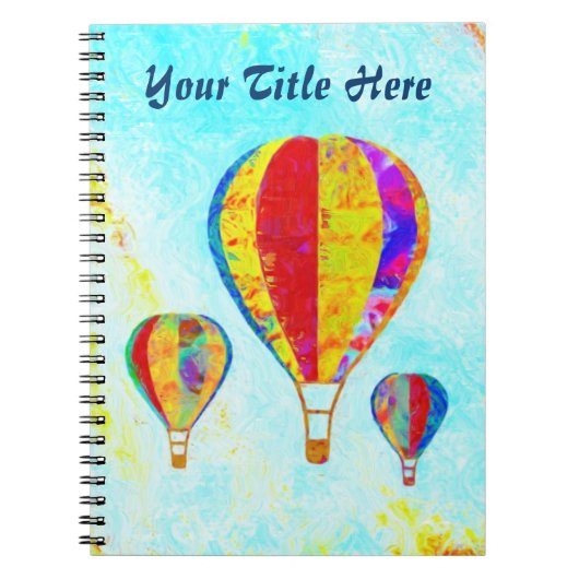 Mon carnet de notes à spirale de beaux ballons (Devant)