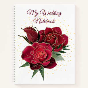 Mon Carnet Mariage Gold et Red Roses