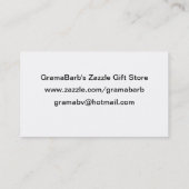 Mon carte de visite de magasin de Zazzle (Dos)