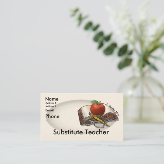 Mon Carte de visite enseignant suppléant (Debout devant)