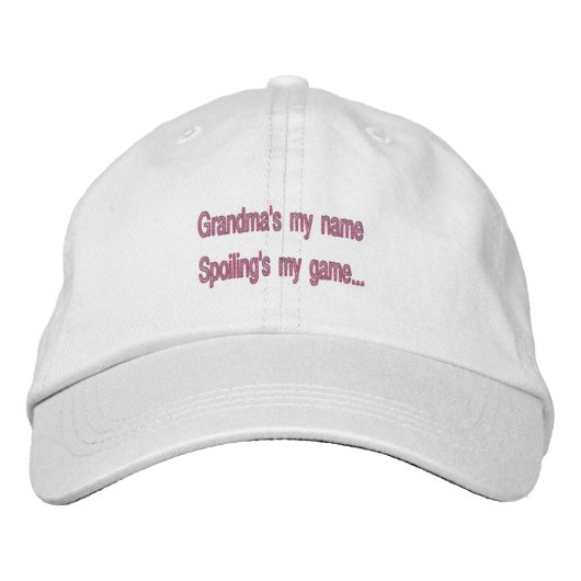 Mon casquette brodé par nom de la grand-maman (Devant)