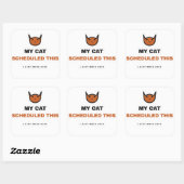 Mon chat a programmé cet autocollant de chat drôle (Feuille)