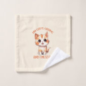 Mon Chat Appelle Un Chat Orange Cute (Gant de toilette)