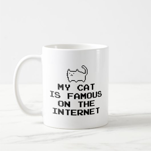Mon Chat Est Célèbre Sur Internet Café Mug (Gauche)