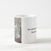 Mon chat est mieux élevé, mug à café pour chat (Centre)