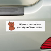 Mon chat est Sticker de pare-chocs plus intelligen (En voiture)