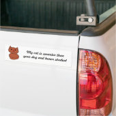 Mon chat est Sticker de pare-chocs plus intelligen (Sur camion)