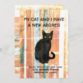 Mon chat et moi avons déménagé Faire-part (Devant / Derrière)