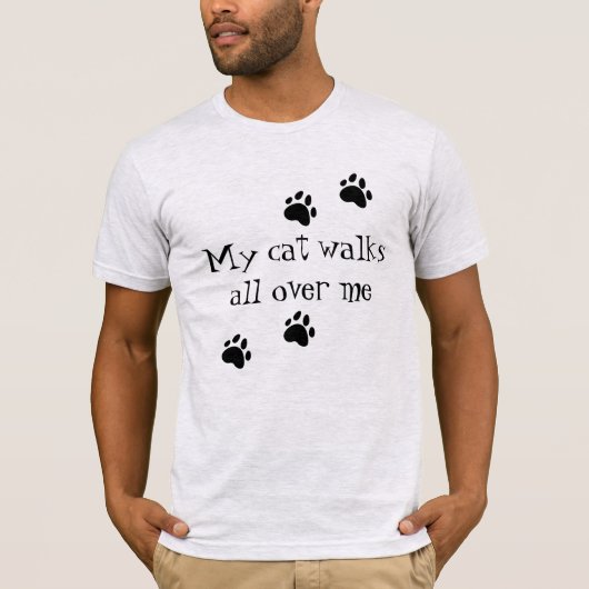 Mon Chat Marche Sur Moi T-Shirt (Devant)