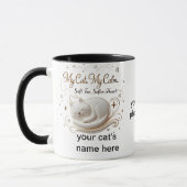 Mon chat Mon calme - Chat blanc amour Mug (Gauche)