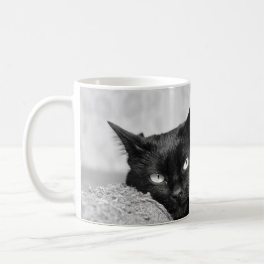 Mon chat noir Photo Mug (Gauche)
