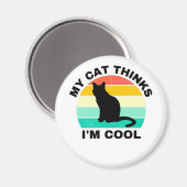 Mon chat pense que je suis un aimant Cool (Recto/Verso)