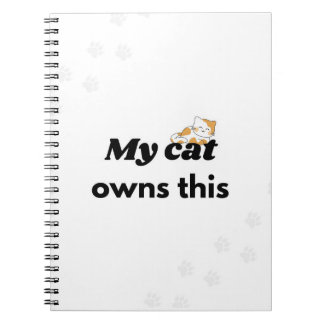 Mon chat possède ce cahier de chat drôle