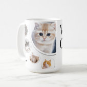 'Mon Cher Chat' Moderne | Café Mug | (Devant gauche)